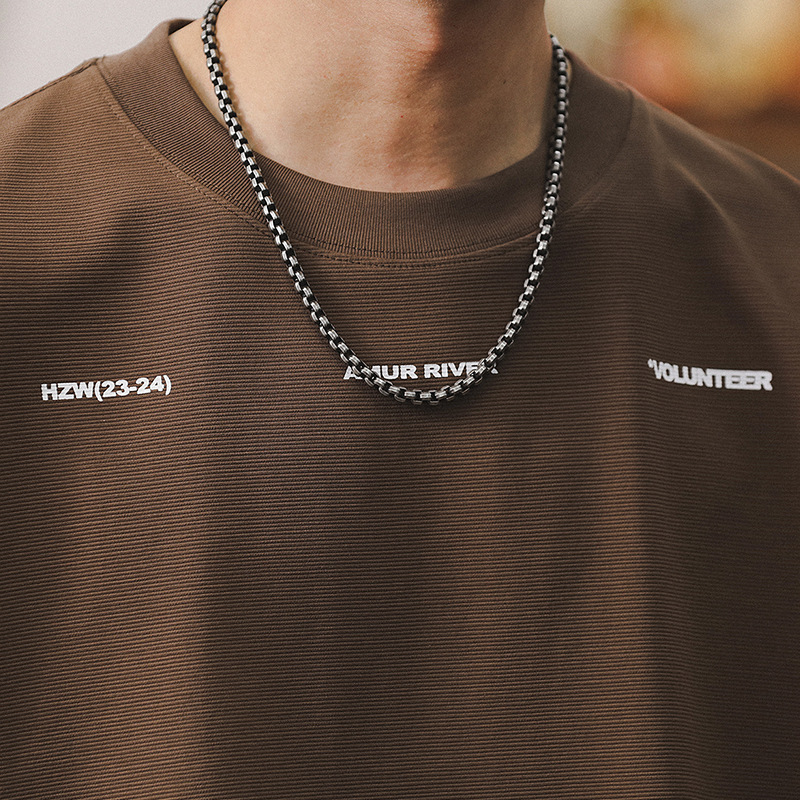 Sorona索羅納涼感T恤男士寬鬆潮牌短袖男夏季2024新款半袖上衣男