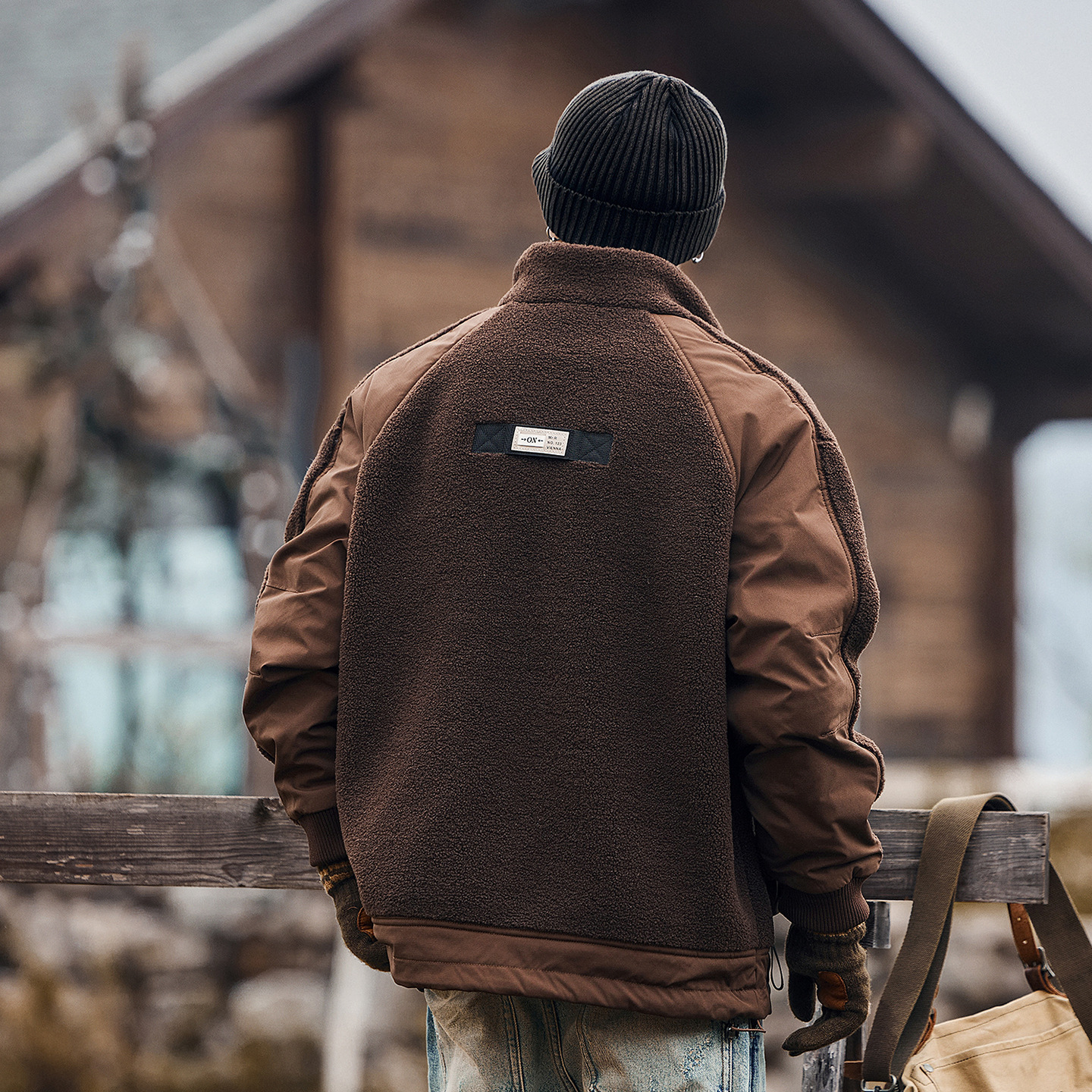 美式復古加厚羊羔絨棉衣外套男士棉服冬季加厚潮牌保暖搖粒絨棉襖