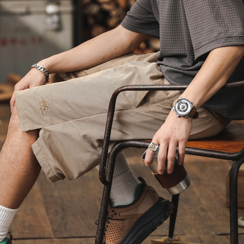 夏季新款外穿網面運動短褲男薄款寬鬆大碼休閒五分褲男運動沙灘褲