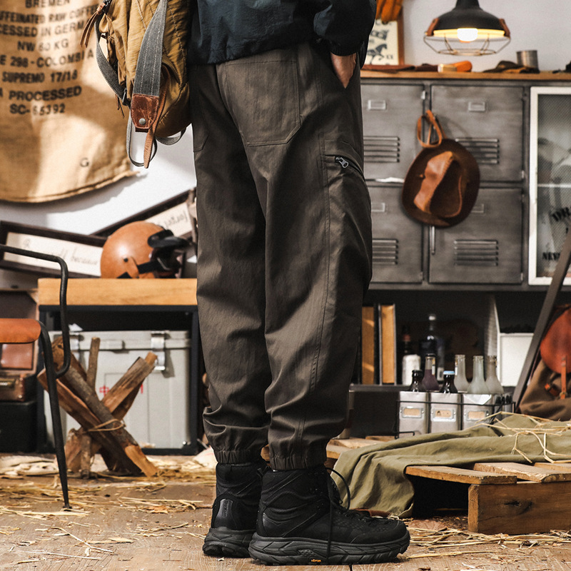 美式復古工裝褲男秋季潮牌戶外功能性立體拉鏈袋寬鬆掛扣休閒褲