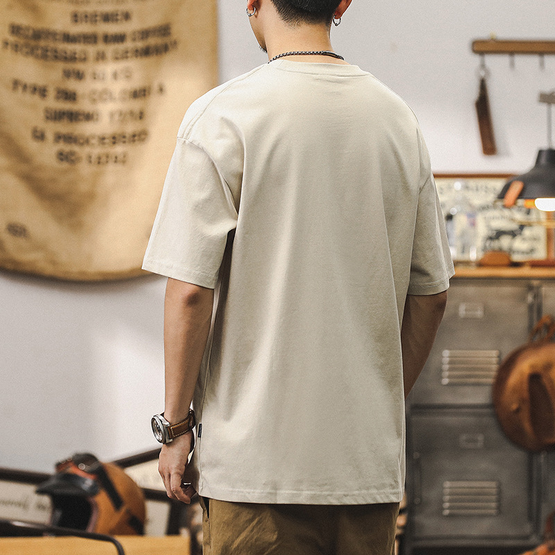 杰雷諾美式復古260g重磅短袖T恤男夏季潮牌寬鬆休閒男士體恤