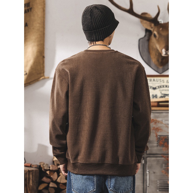 國風潮流400g歐棉絨重磅衛衣男春秋潮流復古寬鬆大碼秋季男士上衣