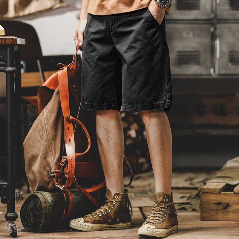 美式潮牌短褲子男夏季戶外耐磨休閒工裝5分褲男痞帥簡約休閒中褲