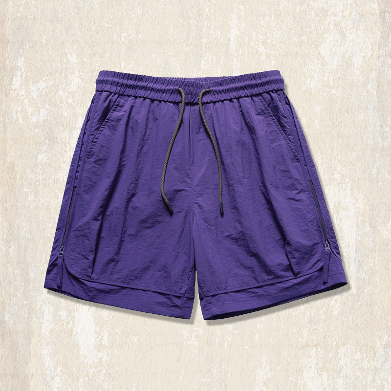 冰絲涼感工裝短褲男夏季美式山系戶外薄款速幹運動寬鬆大碼五分褲