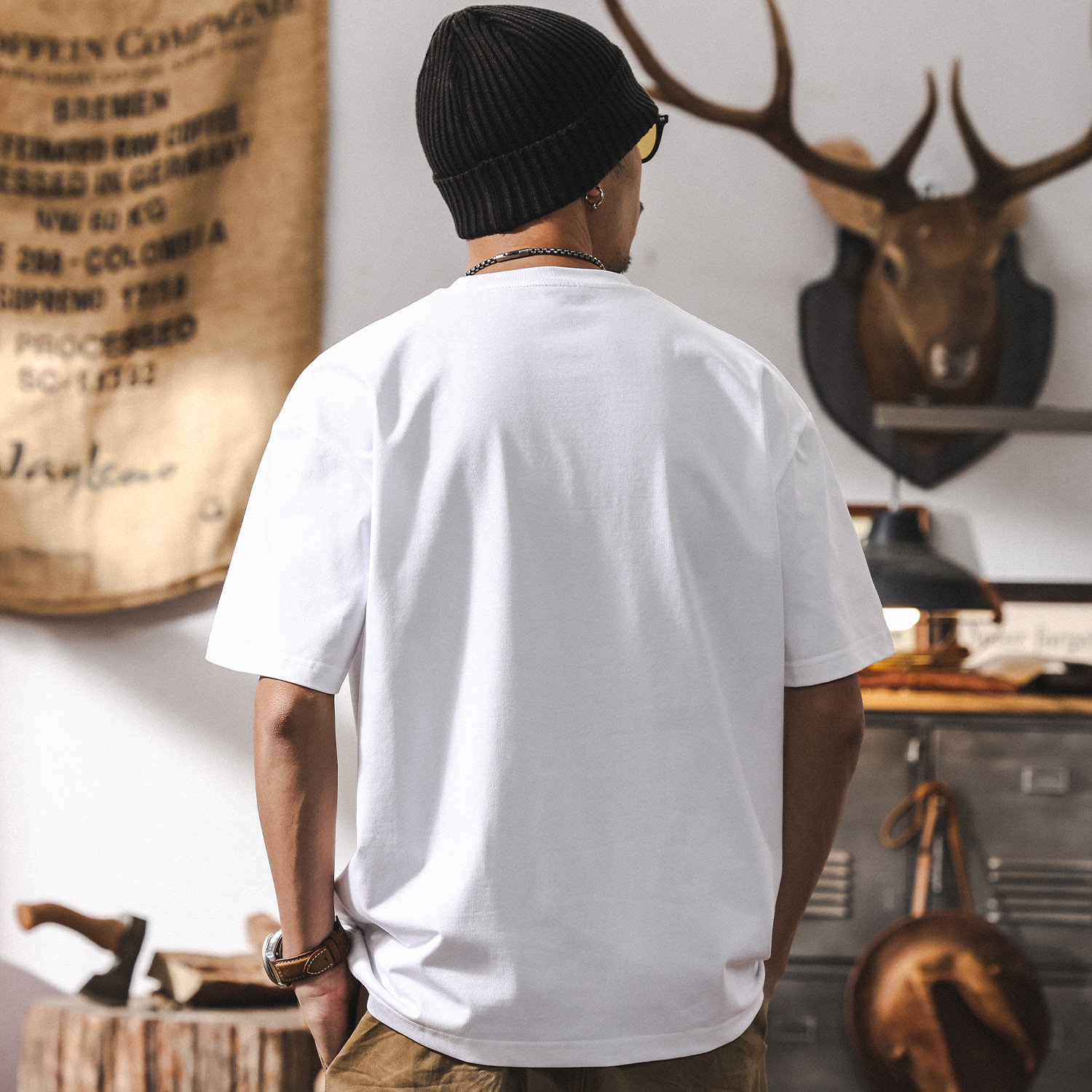 索羅娜涼感UPF50 防曬短袖T恤男夏季潮流立體印花潮流寬鬆上衣男