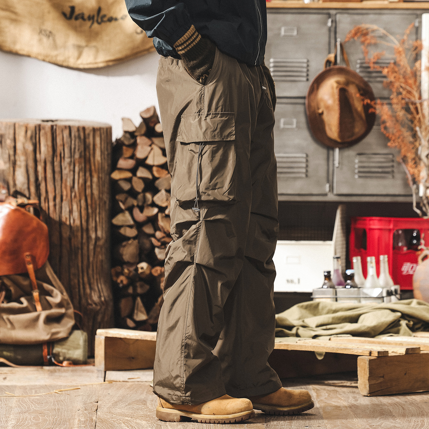 美式復古90%白鴨絨禦寒工裝羽絨褲男冬季加厚潮牌機能傘兵滑雪褲