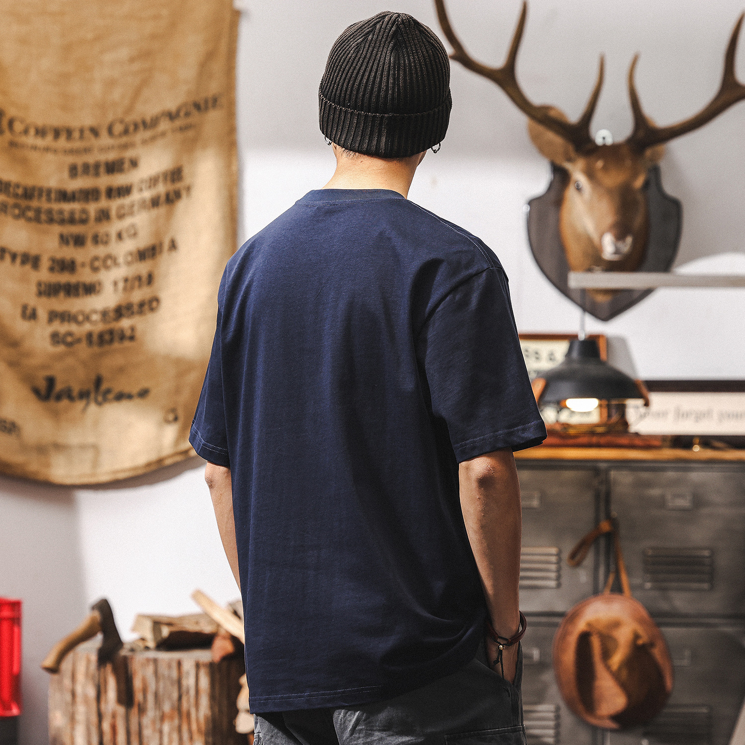 美式短袖T恤男夏季2025新款重磅潮牌字母印花寬鬆半袖上衣男