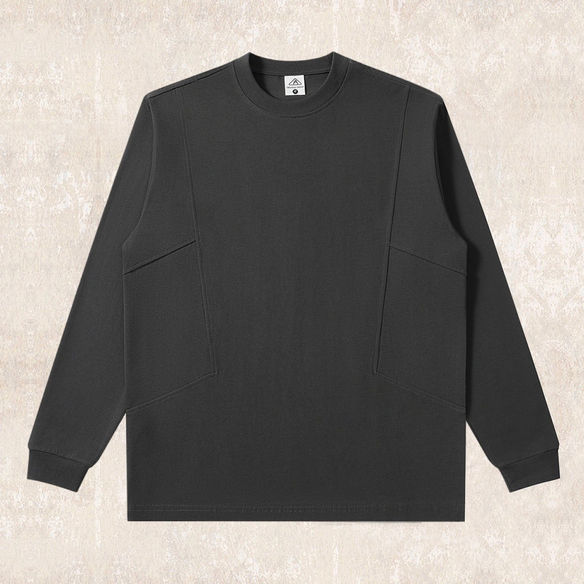 美式復古260g重磅長袖t恤男寬鬆秋季新款大碼男裝簡約基礎上衣男