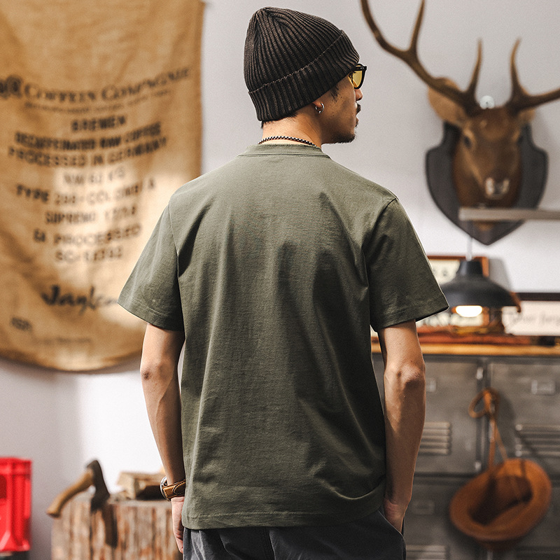 美式復古250g重磅短袖polo衫男2025新款夏季休閒T恤男士百搭上衣T