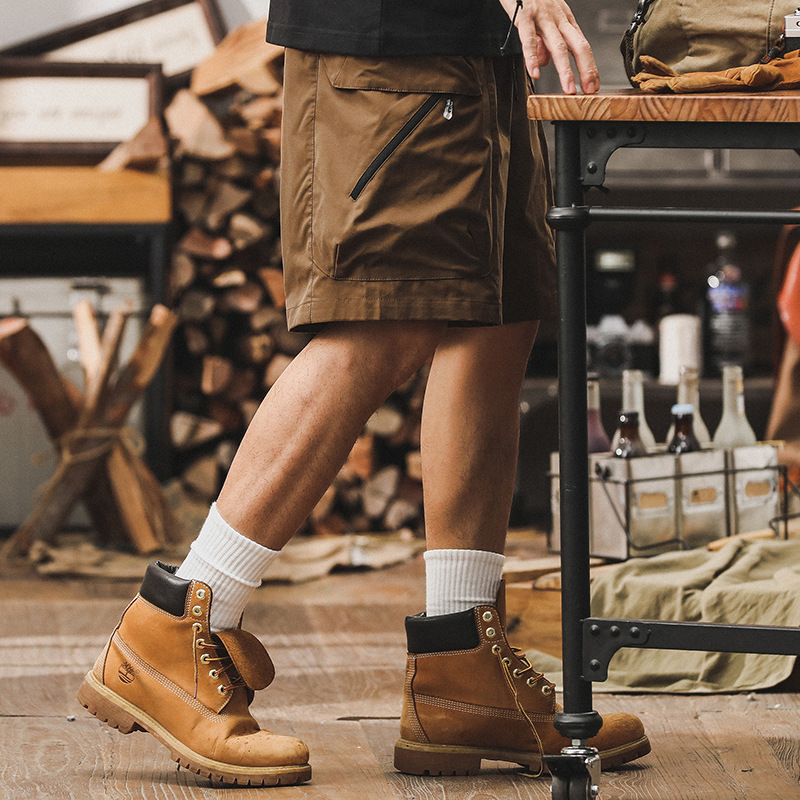 傑雷諾戶外工裝短褲男夏季薄款2024新款寬松大碼潮牌休閑五分褲男