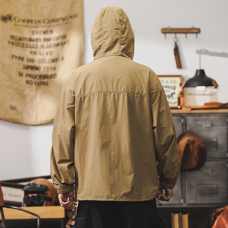 輕薄抗皺涼感防曬衣夏季男款防紫外線UPF50+外套戶外通勤防曬服男