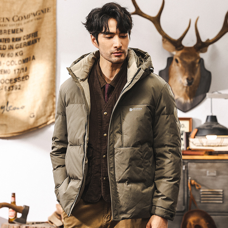 新國標90%鴨絨冬季男士羽絨服2024新款連帽防風保暖男士秋冬外套