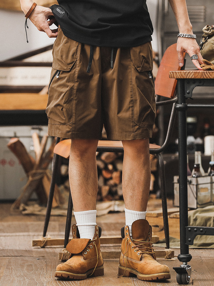 傑雷諾戶外工裝短褲男夏季薄款2024新款寬松大碼潮牌休閑五分褲男