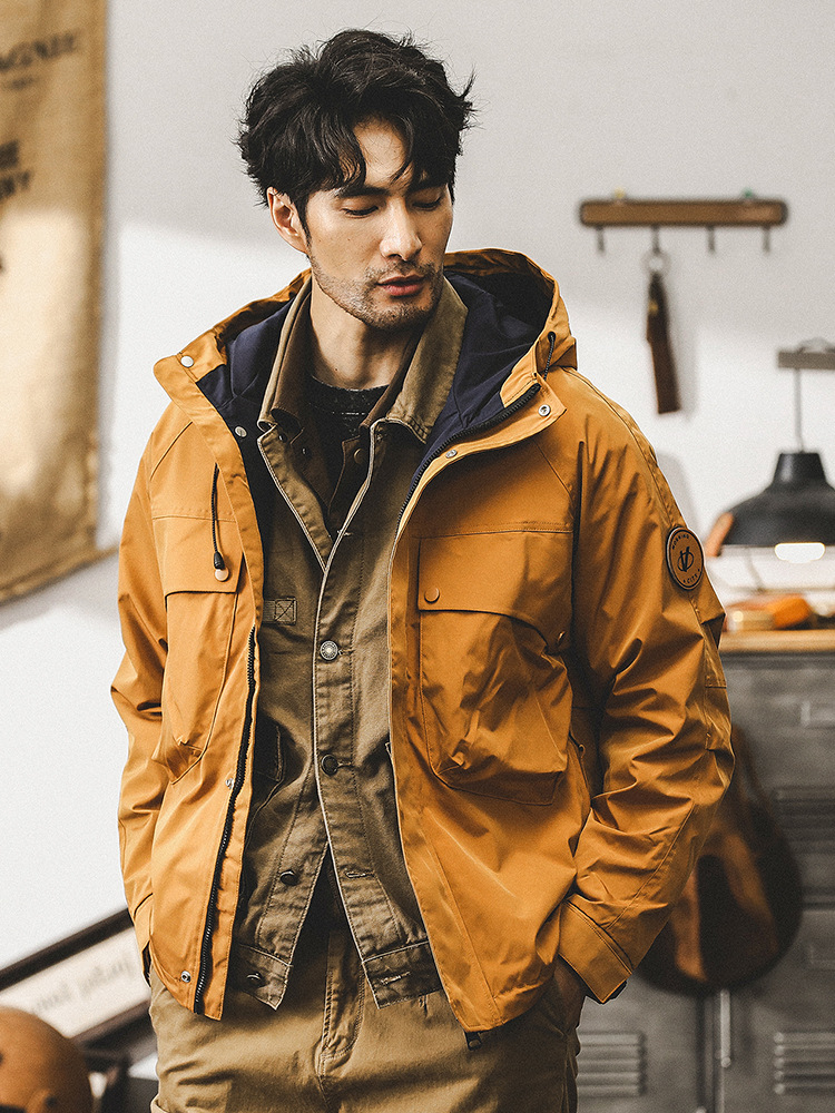 山系戶外防風防水衝鋒衣外套男秋季潮牌機能運動登山美式工裝夾克