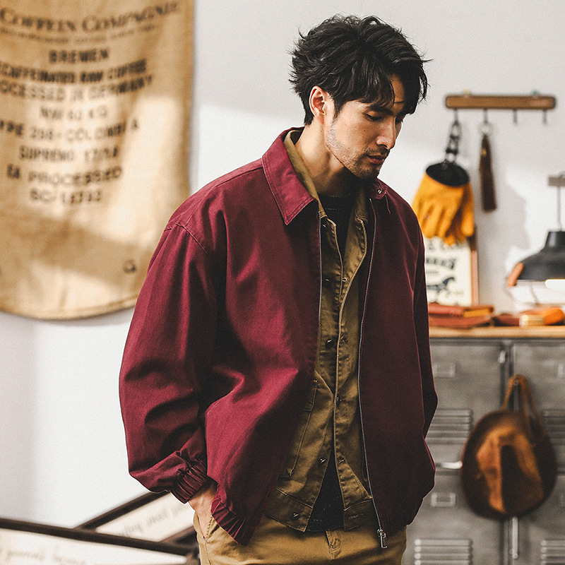 美式經典複古工裝夾克男春秋款潮牌寬松翻領水洗男士秋裝上衣外套