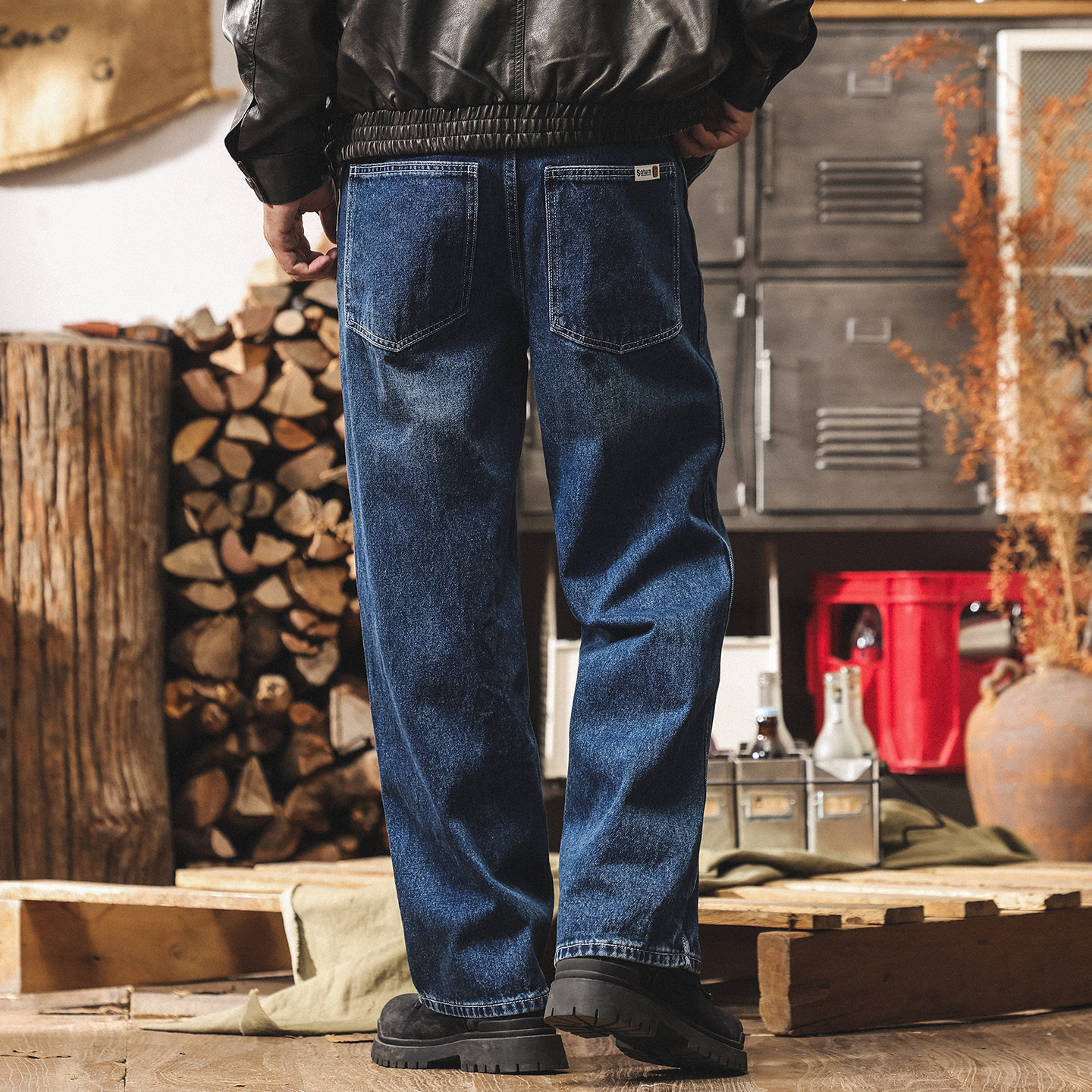 美式復古寬鬆牛仔褲男2026新款春季直筒褲潮牌水洗男士休閒長褲子