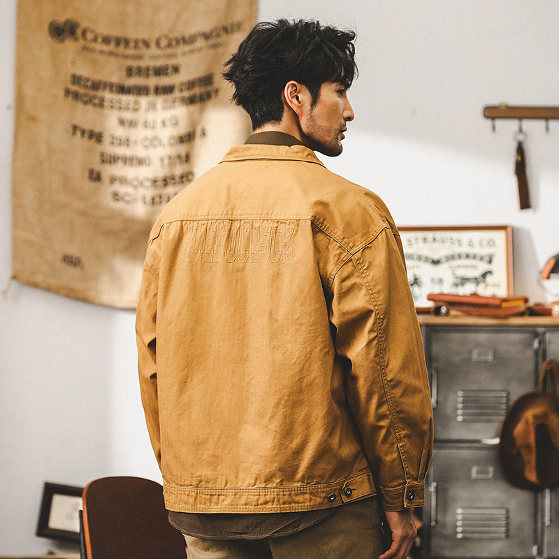 傑雷諾美式複古多口袋工裝夾克男春秋潮牌重磅寬松休閑外套男秋季