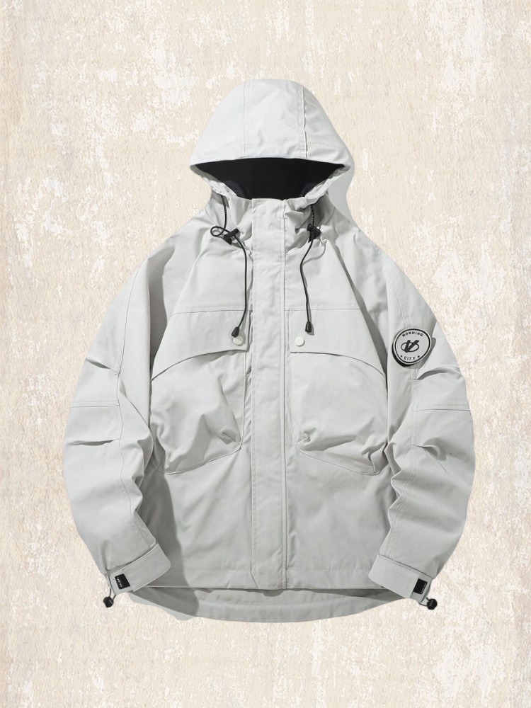 山系戶外防風防水衝鋒衣外套男秋季潮牌機能運動登山美式工裝夾克