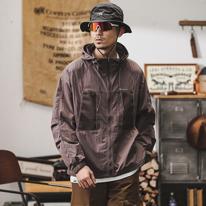 涼感透氣防曬衣男夏季防紫外線冰絲夾克外套男薄款戶外釣魚防曬服