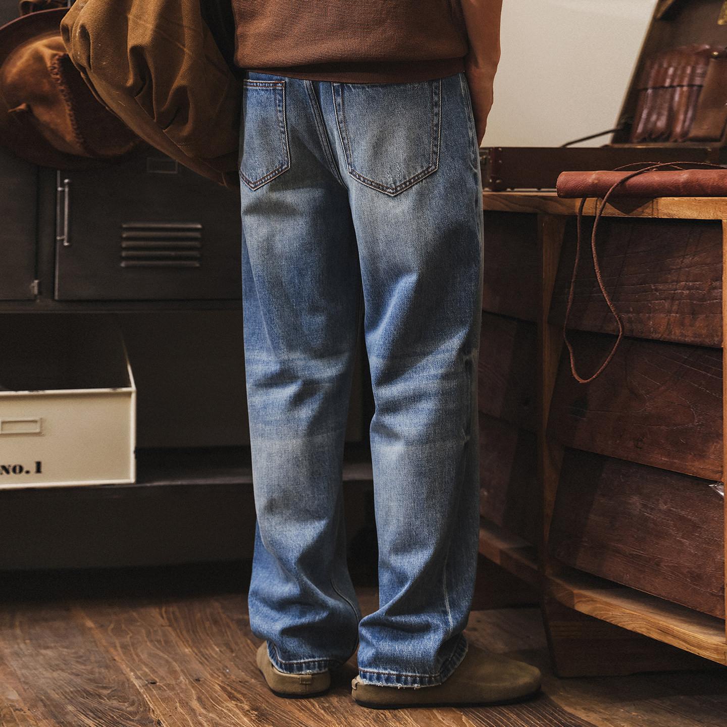 美式復古水洗牛仔褲男款直筒潮牌長褲2026新款春季寬鬆男士休閒褲