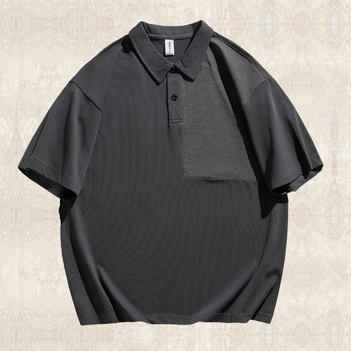 短袖男夏季2025新款男士Polo衫潮牌美式復古寬鬆上衣半袖男裝T恤