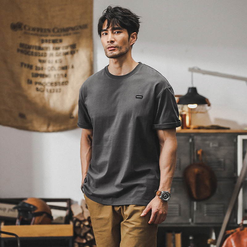 美式復古重磅T恤男短袖夏季2024新款潮流潮牌大碼男裝半袖男體恤