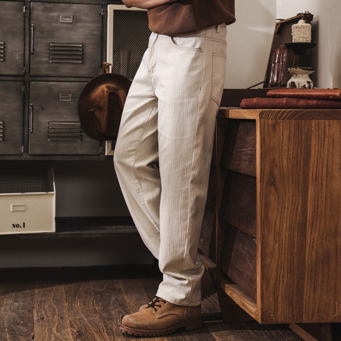 莫瑞老錢風牛仔褲男春季新款潮牌美式復古薄款休閒商務通勤直筒褲