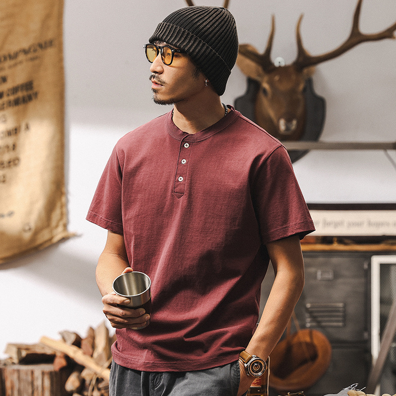 美式復古250g重磅短袖polo衫男2025新款夏季休閒T恤男士百搭上衣T