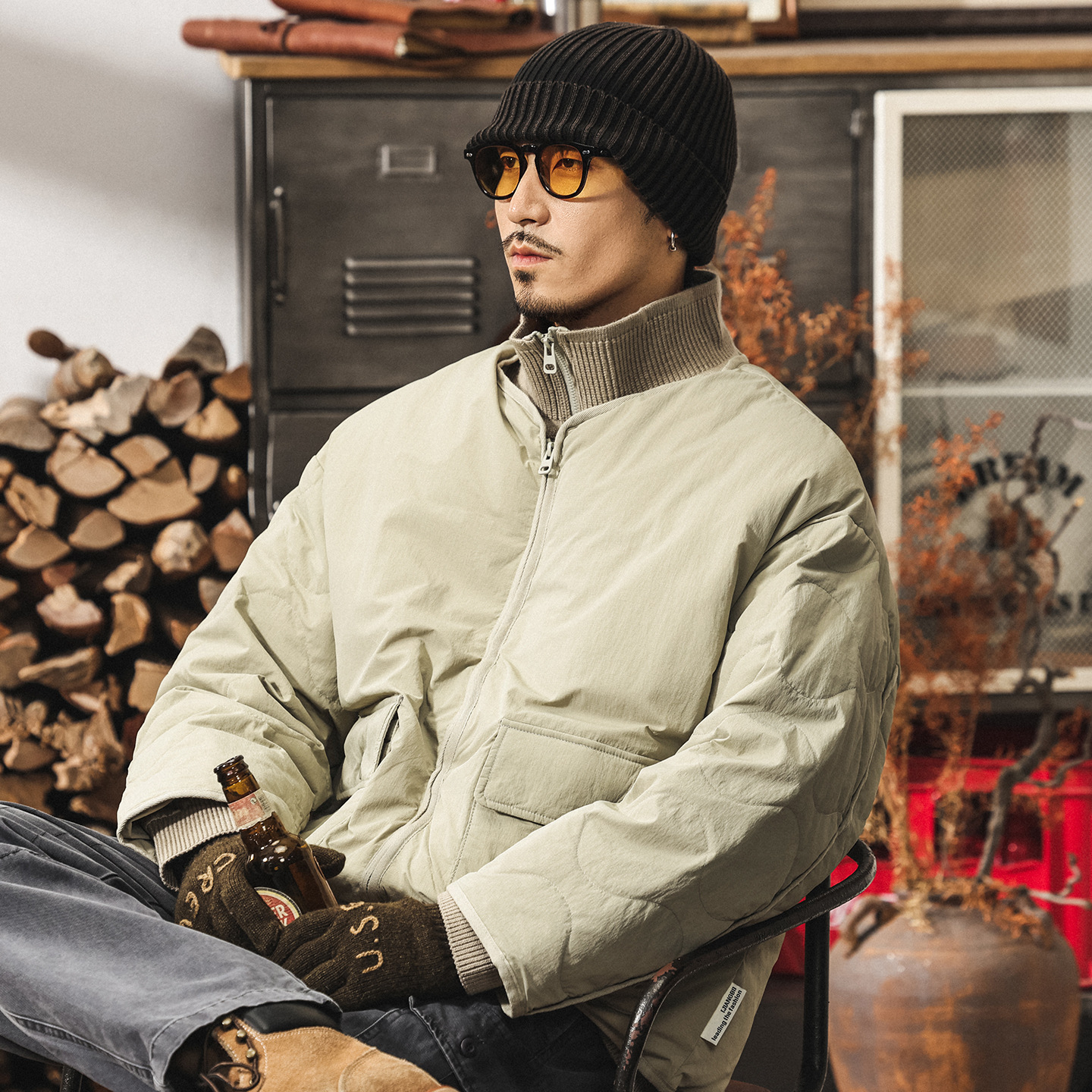 可追溯源頭新國標90純白鴨絨假兩件羽絨服男冬季加厚新款保暖外套