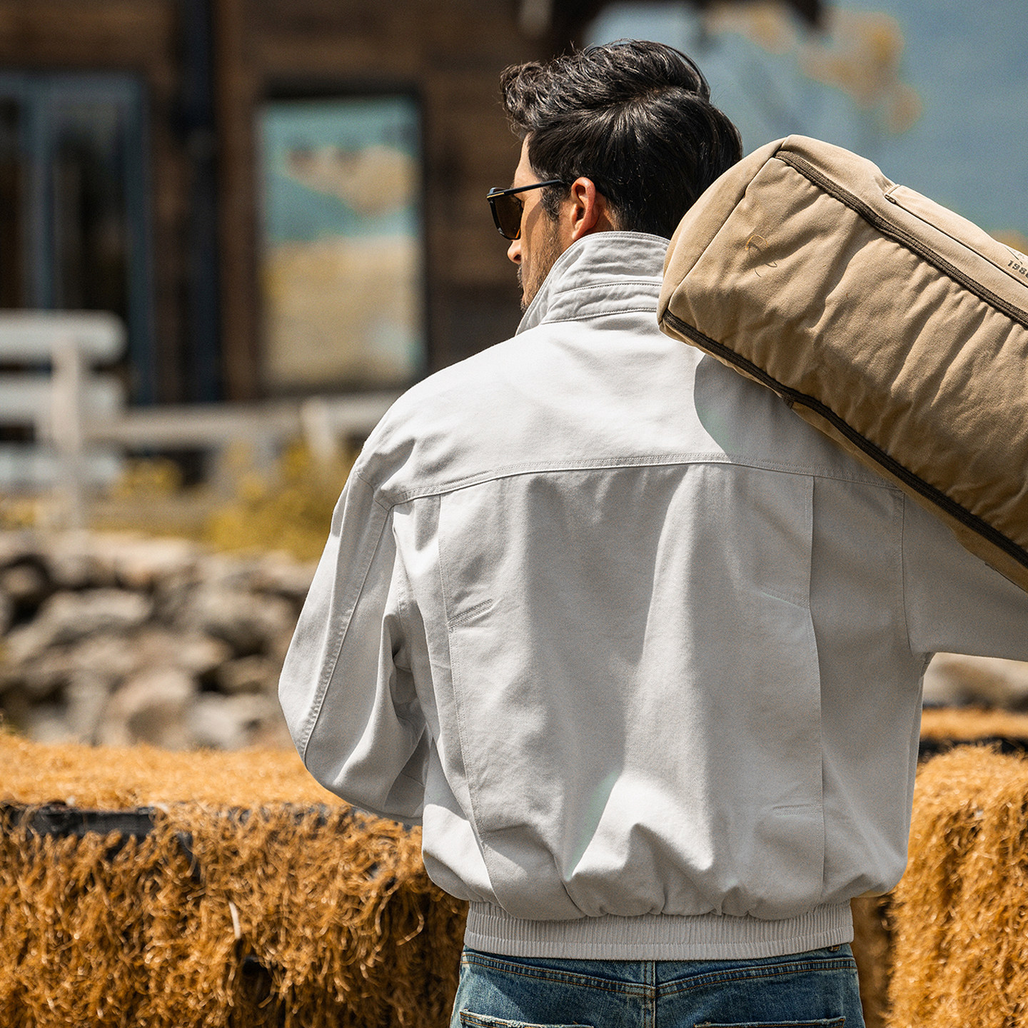 美式復古老登哈靈頓外套男春季新款潮牌寬鬆休閒短款飛行夾克男潮