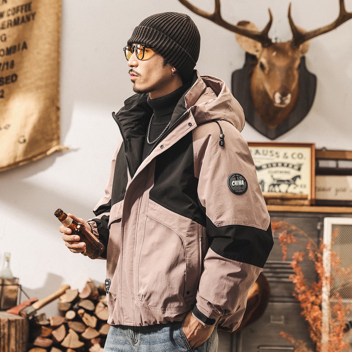 美式復古90%純白鴨絨冬季羽絨服男2025新款戶外機能保暖工裝外套