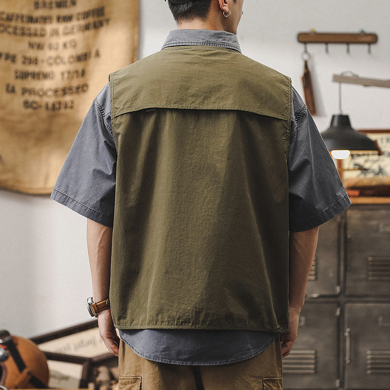 山系戶外露營登山馬甲男款夏季潮牌薄款無袖背心男士坎肩工裝外套