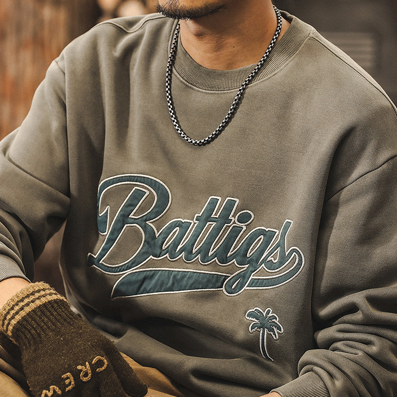 美式復古重磅羊羔絨衛衣男冬季2024新款潮牌寬鬆加絨外套男秋冬款