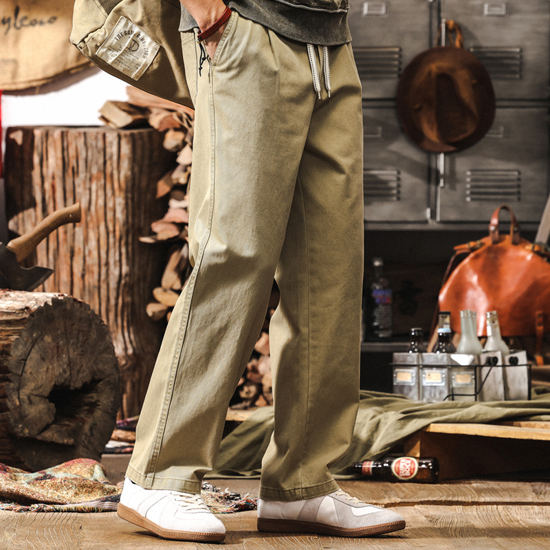 美式復古工裝褲男春季2025新款男士褲子潮牌寬鬆直筒休閒長褲子男
