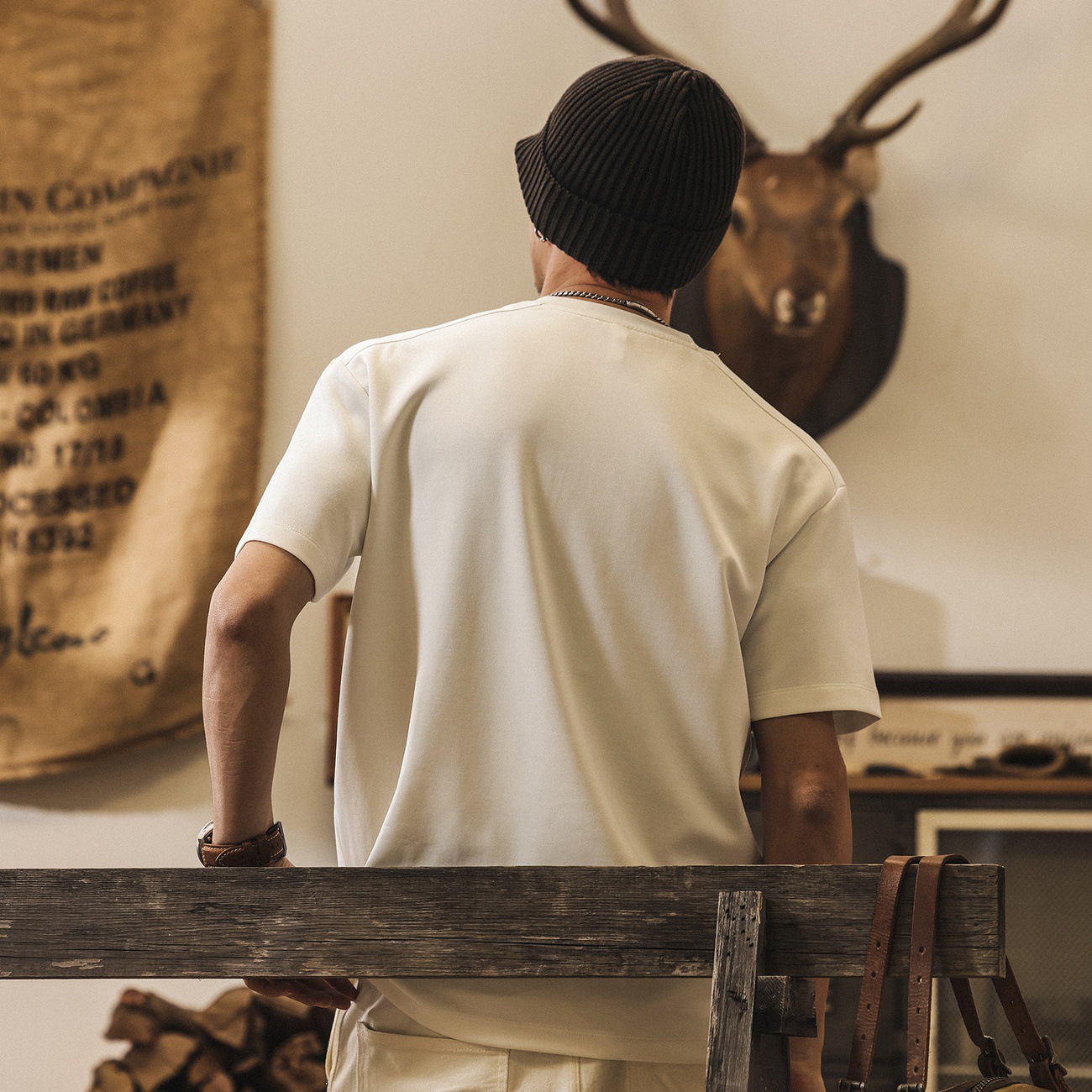 軟糯滑溜莫代爾果凍棉260g重磅短袖T恤男夏季美式復古寬鬆上衣男