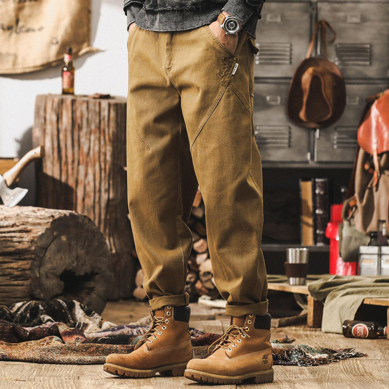 美式復古工裝褲子男春季2025新款寬鬆美拉德休閒長褲潮牌直筒男褲