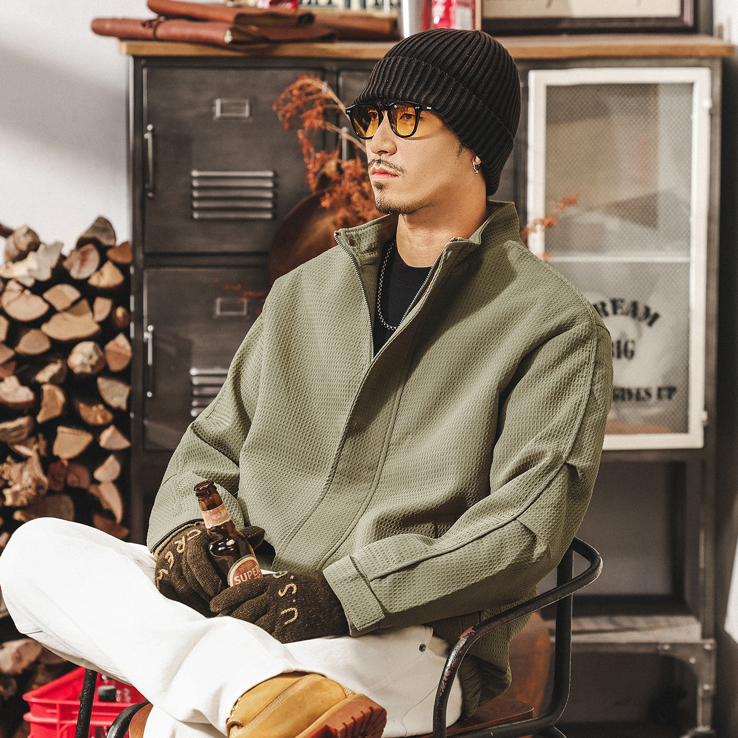 美式復古加厚保暖工裝棉服男士外套冬季新款潮牌休閒寬鬆夾克棉衣