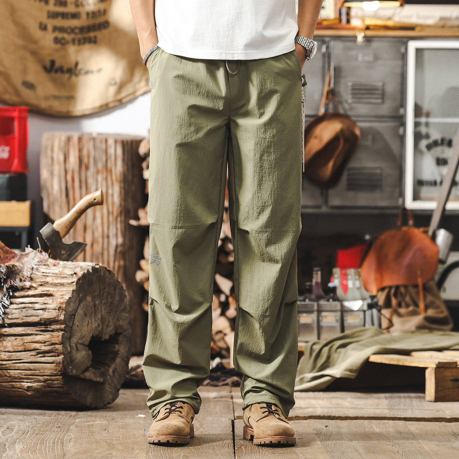 美式戶外速幹薄款褲子男夏季寬鬆潮牌山系傘兵機能長褲男士休閒褲