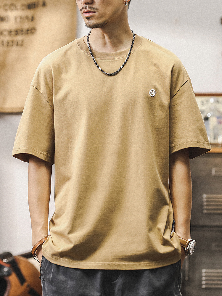 杰雷諾美式復古260g重磅短袖T恤男夏季潮牌寬鬆休閒男士體恤