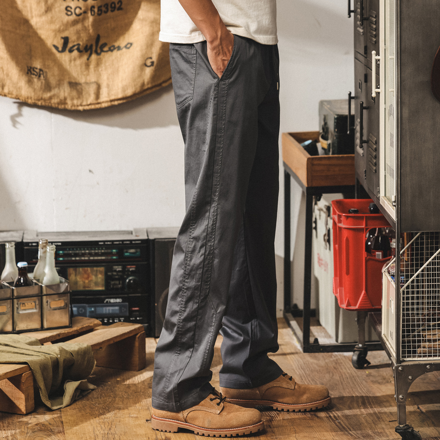 夏季薄款直筒褲子男2025新款潮牌通勤休閒褲寬鬆美式灰色運動長褲