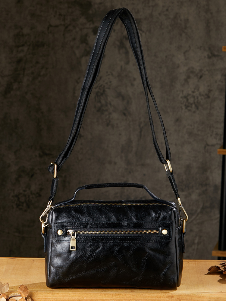 原創手工植鞣牛皮單肩包男士真皮斜挎包休閒時尚多功能手提包男包