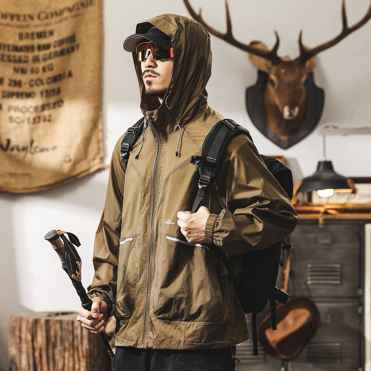 冰絲涼感男士防曬衣夏季戶外速乾透氣寬鬆防紫外線防曬服薄款外套