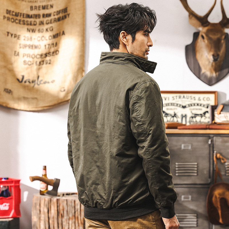 美式復古飛行員夾克棉服男冬季加厚棉衣2024新款潮牌行政短款外套