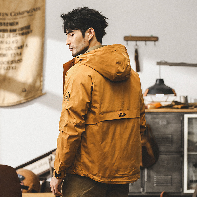 山系戶外防風防水衝鋒衣外套男秋季潮牌機能運動登山美式工裝夾克