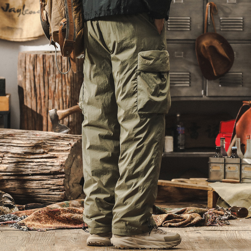 新國標90%白鴨絨工裝羽絨褲男冬季加厚戶外滑雪褲保暖傘兵衝鋒褲