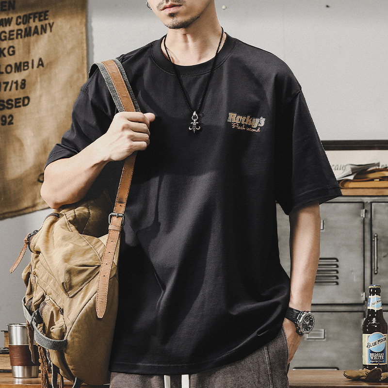 杰雷諾重磅短袖T恤男夏季2024年新款寬鬆ins潮牌半袖體恤