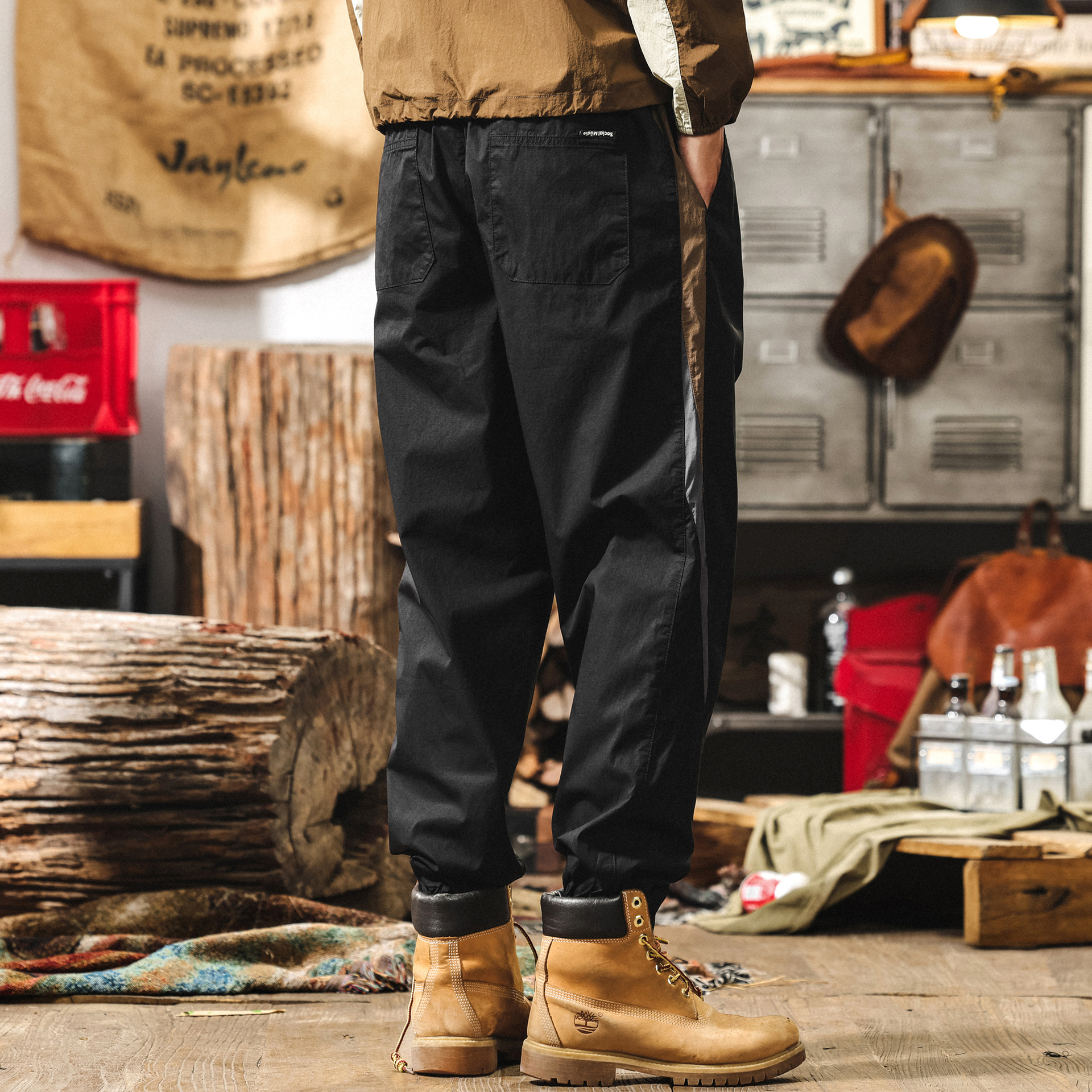 涼感冰絲褲男夏季薄款褲子男士寬鬆直筒美式潮牌寬鬆大碼休閒長褲