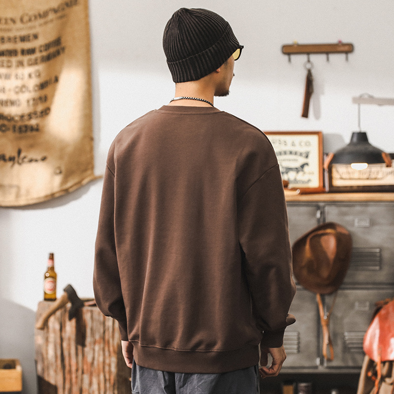 美式360g重磅復古衛衣男秋季外套2024新款美拉德寬鬆休閒男士上衣