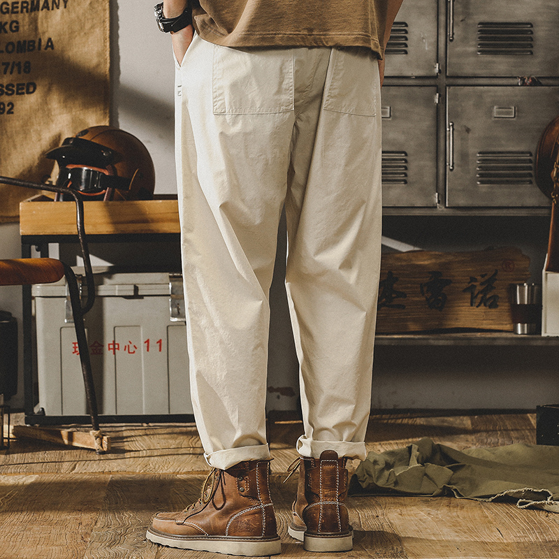 杰雷諾冰絲褲子男夏季薄款冰感男士休閒褲寬鬆直筒簡約百搭錐形褲