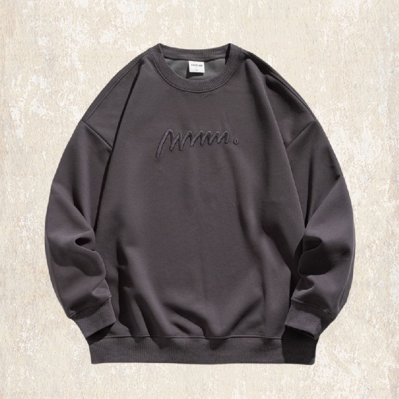 美式復古新疆長絨棉重磅黑色衛衣男款秋季2024新款潮牌寬鬆上衣男